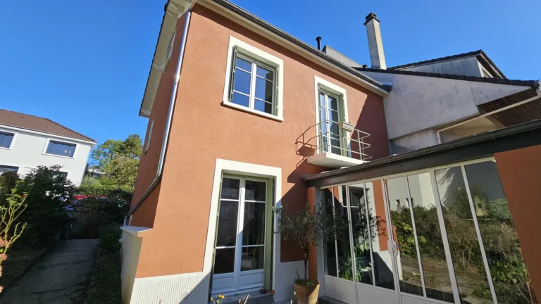 facade sceaux apres revetement structure terre sienne 92